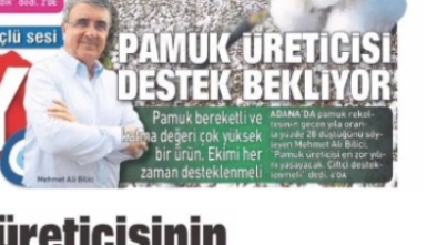 Bilici Holding Yönetim Kurulu Başkanı Sn. Mehmet Ali Bilici’nin Sabah Gazetesi‘ndeki Pazar söyleşisi